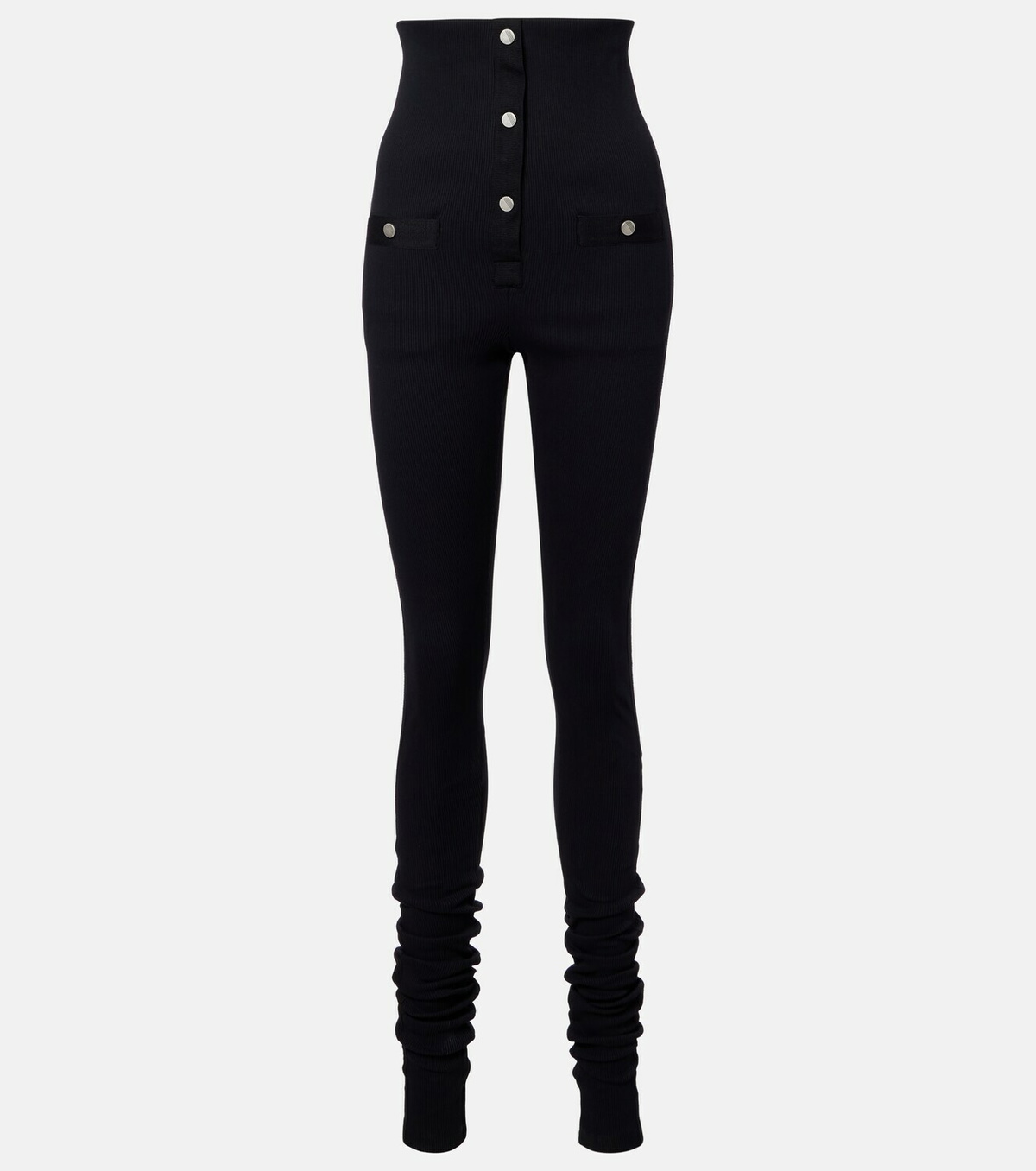 The Attico High-rise cotton jersey stirrup leggings