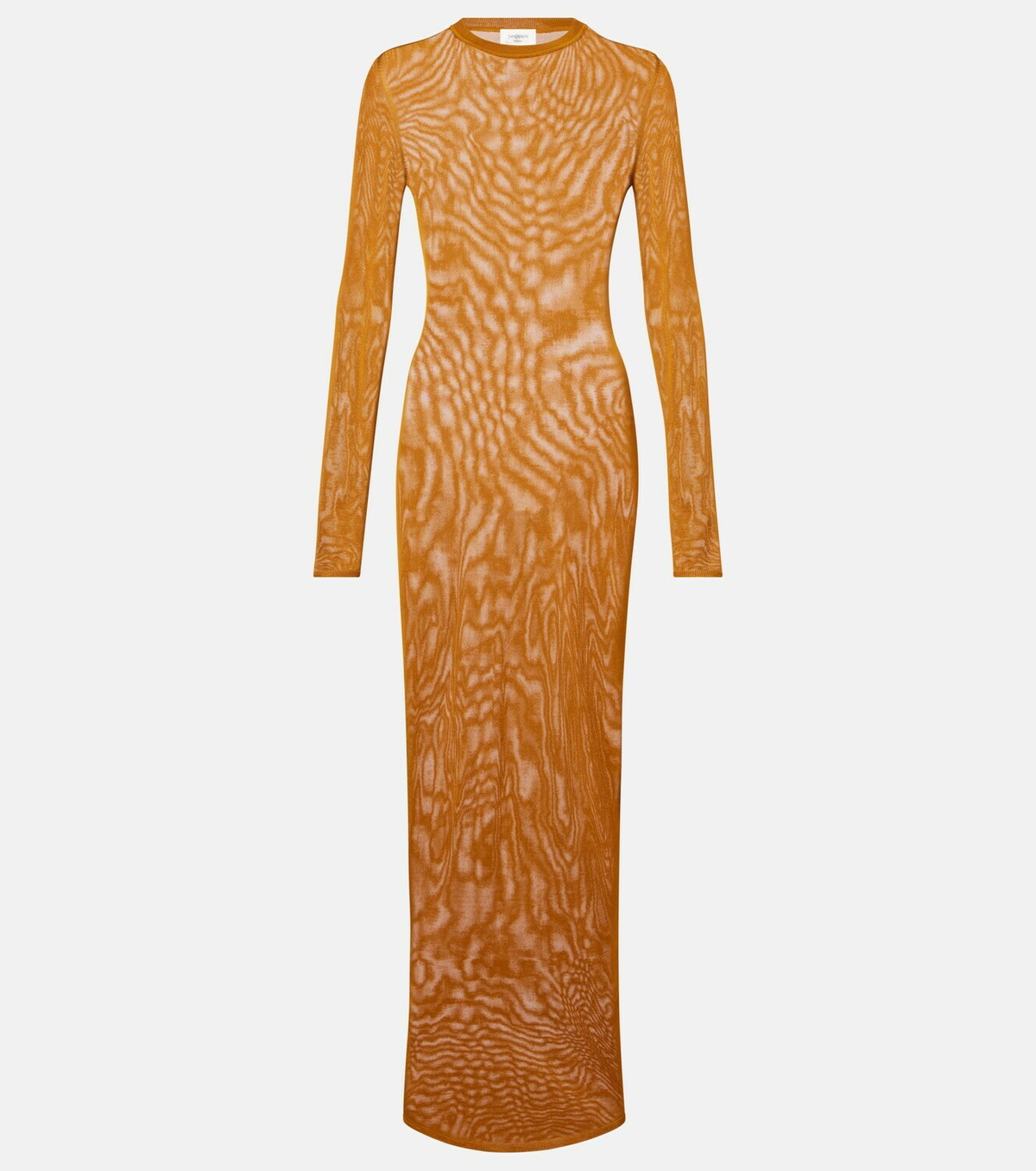 Saint Laurent Knitted semi-sheer maxi dress