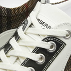 Burberry Men's Kai Overlay Check Sneakers in Black/White