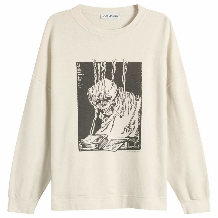 Photo: Our Legacy Men's Angry Fan Mail Slack Sweatshirt in Ivory