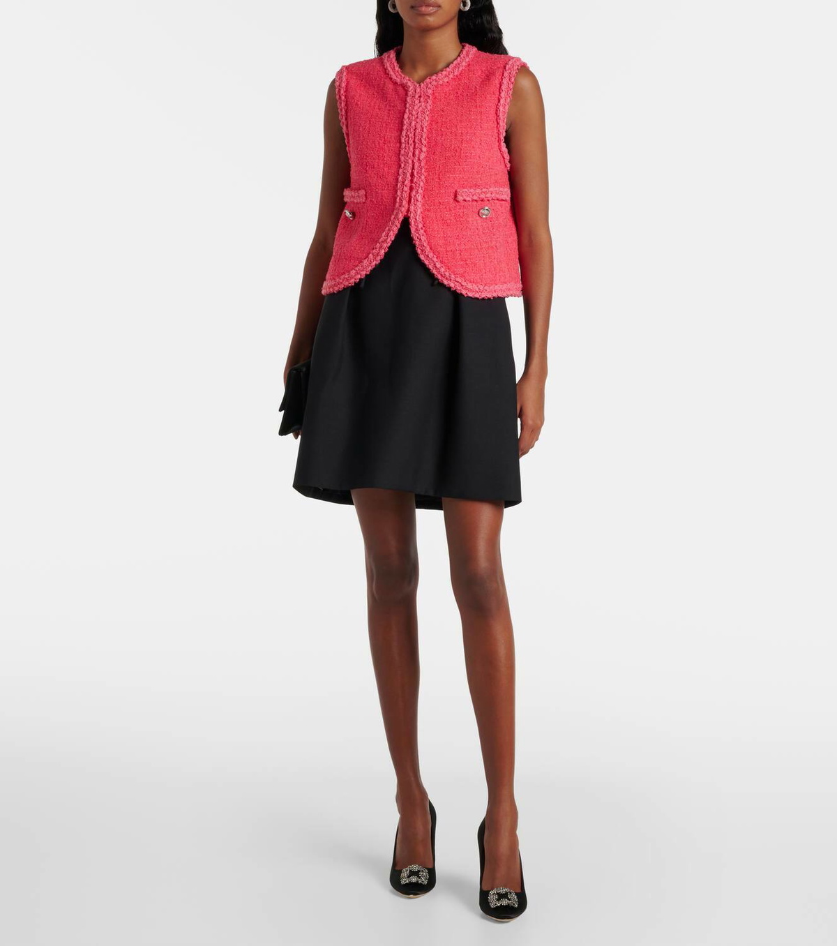 Giambattista Valli Wool-blend bouclé vest