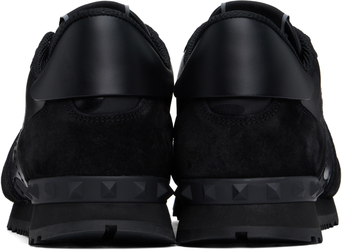 Valentino Garavani Black Rockrunner Camouflage Noir Sneakers