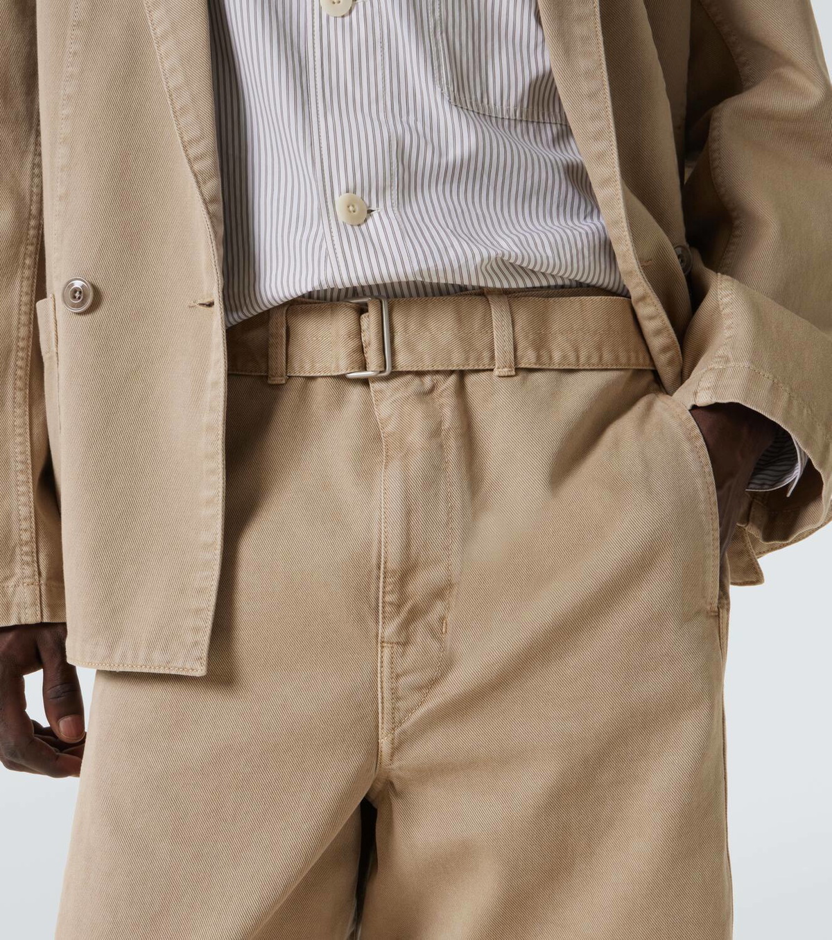 Lemaire Twisted denim shorts