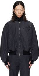 OUAT Black Faded Bomber Jacket