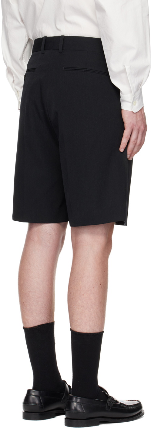 AURALEE Black Pleated Shorts Auralee