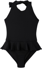 Caramel Kids Black Asparagus One-Piece Swimsuit