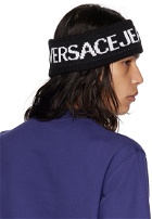 Versace Jeans Couture Black Logo Headband