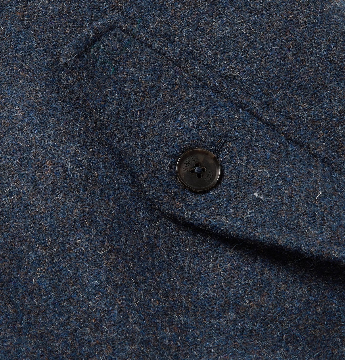 Baracuta - G9 Virgin Wool-Tweed Harrington Jacket - Blue Baracuta