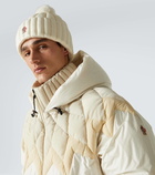 Moncler Grenoble Down-paneled shearling-trimmed beanie