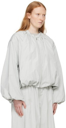 AMOMENTO Gray Shirred Jacket
