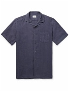 Hartford - Camp-Collar Linen Shirt - Blue