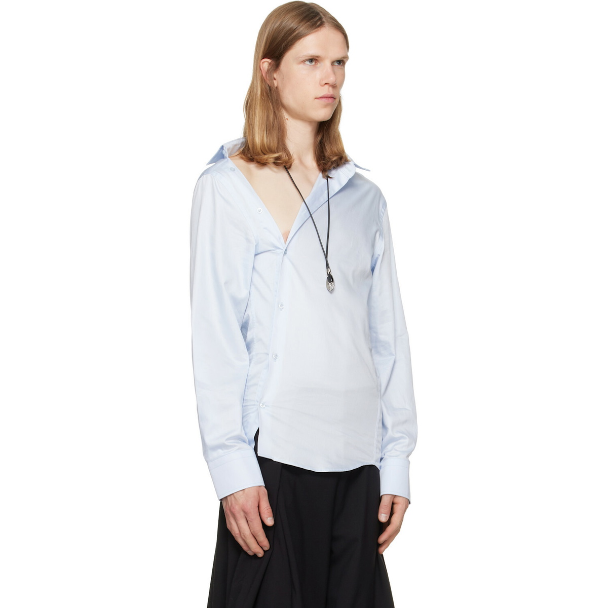 HODAKOVA Blue Asymmetric Shirt