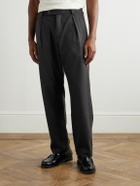 A.P.C. - Renato Straight-Leg Pleated Wool-Blend Trousers - Gray