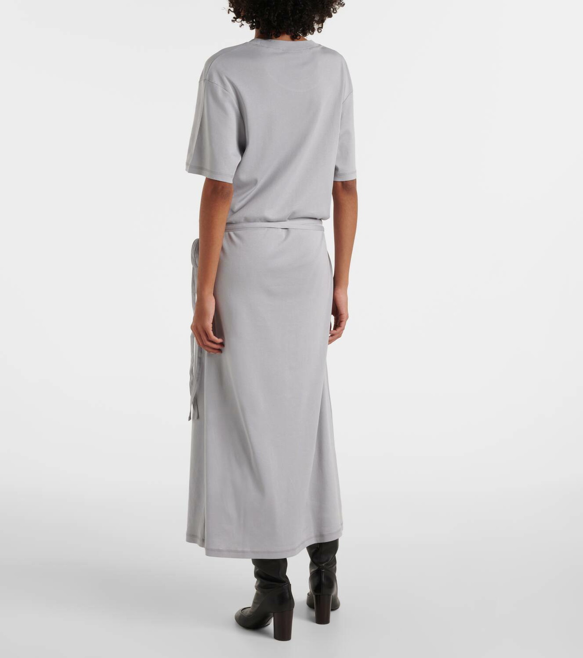Lemaire Belted cotton jersey maxi dress