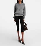 Magda Butrym Crochet-trimmed cotton and cashmere polo sweater