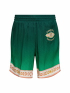 CASABLANCA - Unity Is Power Print Silk Shorts