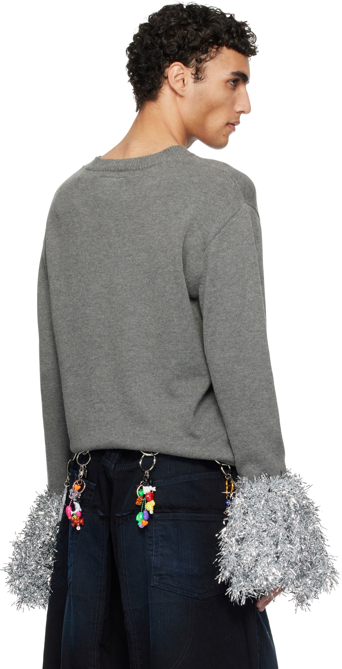 トップス Doublet - CHEERLEADING POMPON CARDIGAN Tan Cheerleading Pompon Sweater by doublet on Sale
