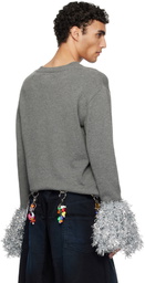 doublet Gray Cheerleading Pompon Sweater