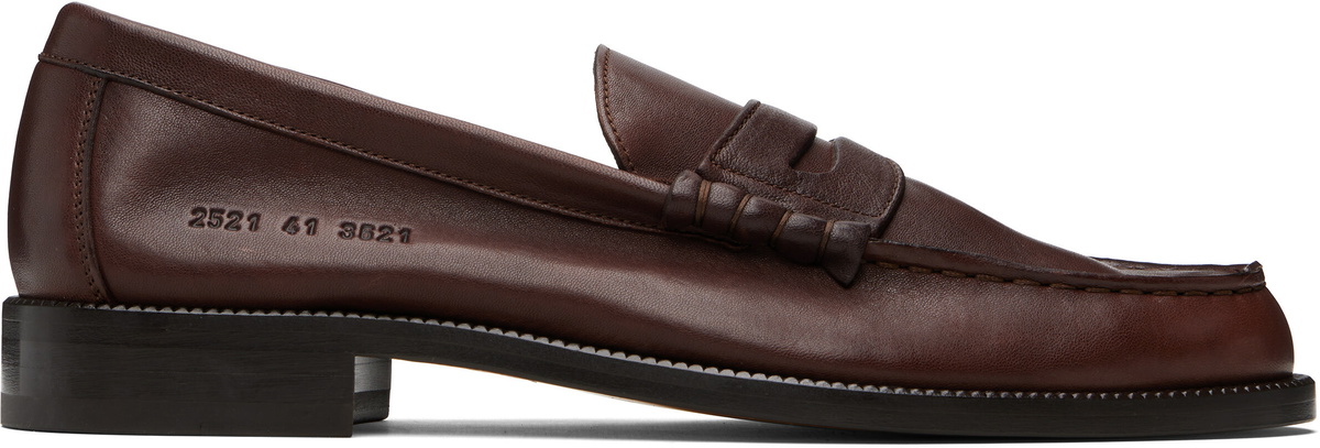 Common Projects Brown Leather Loafers