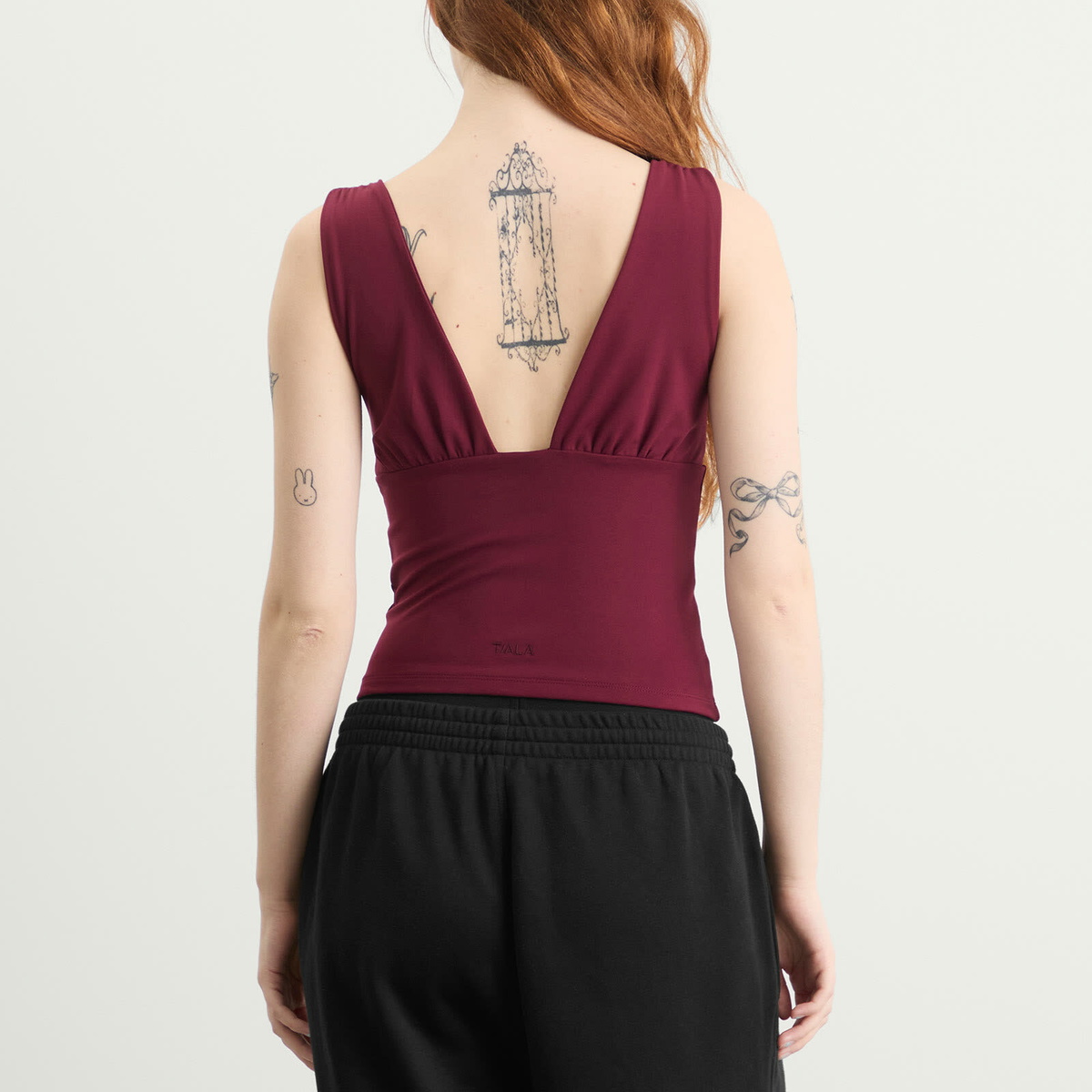 TALA Women's 365 Cupro Twist Vest in Port