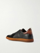 Officine Creative - Militia 001 Suede-Trimmed Full-Grain Deerskin Sneakers - Black