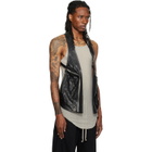 Rick Owens Black Tower Temple Leather Vest