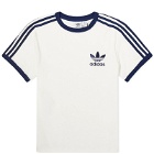Adidas Women's Terry 3 Stripe T-shirt in Off White