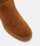 Aquazzura Megeve shearling-trimmed suede ankle boots
