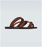 Saint Laurent - Neil braided leather slides