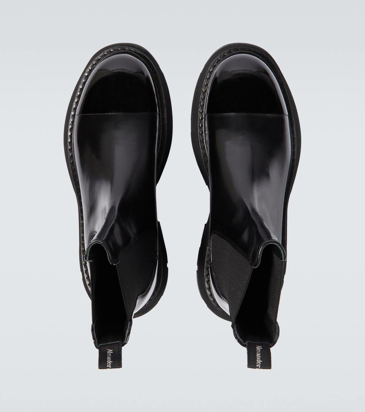 alexander mcqueen leather chelsea boots