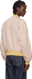 Toga Virilis Beige & Pink Reversible High-Count Bomber Jacket