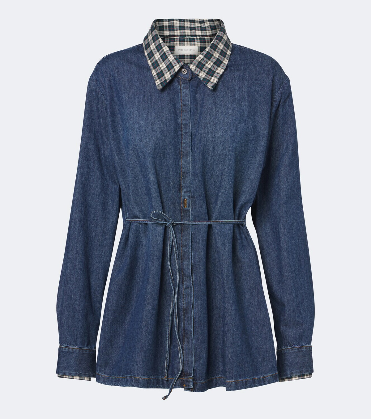Dries Van Noten Checked denim shirt