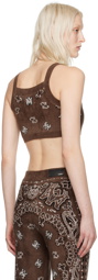 AMIRI Brown Bandana Tank Top