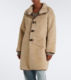 Velvet Yves teddy-trimmed coat