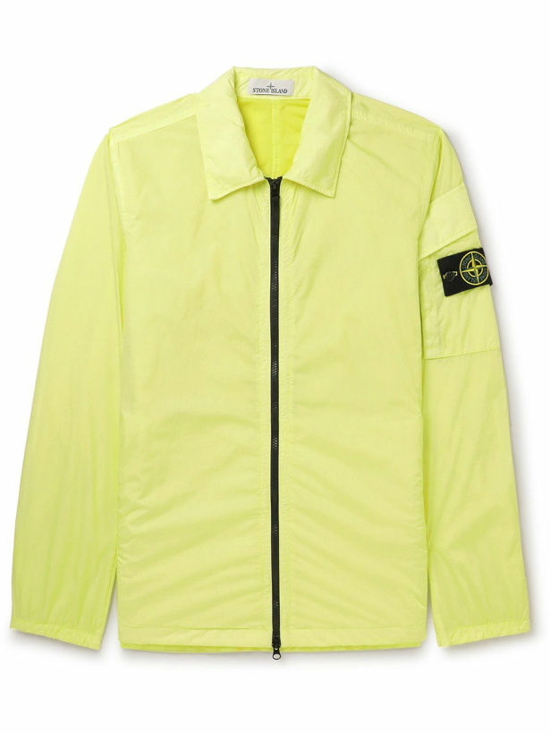 Photo: Stone Island - Logo-Appliquéd Crinkled-Nylon Jacket - Yellow