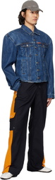 Martine Rose Black & Orange Board Short Sweatpants