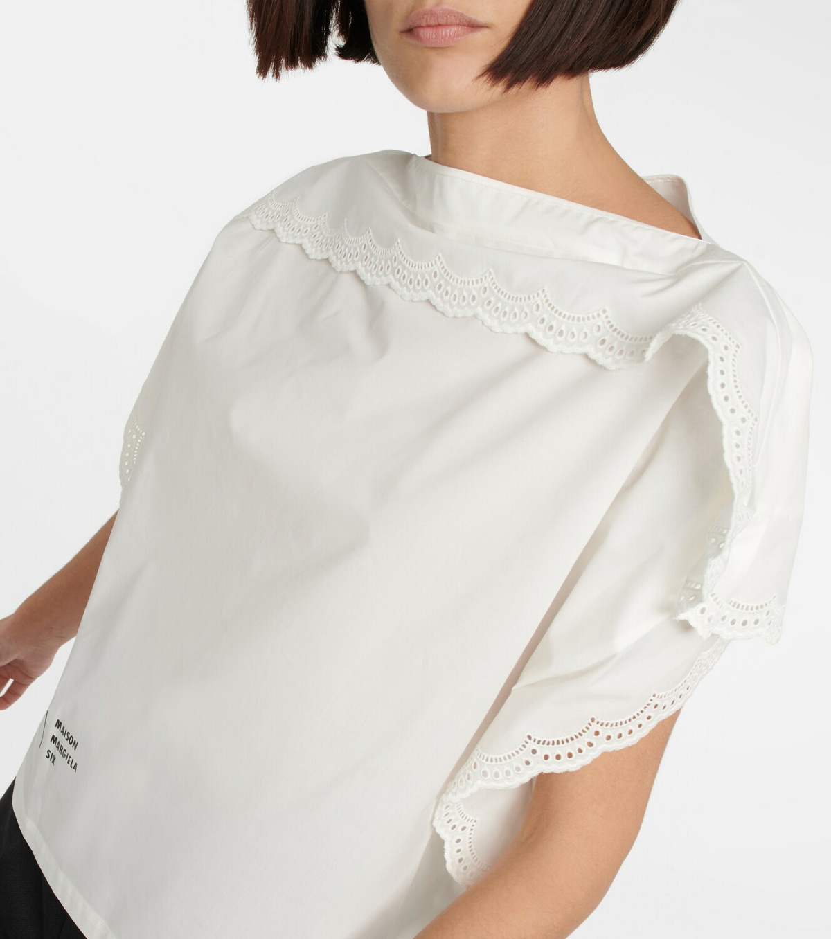 MM6 Maison Margiela Ruffled cotton blouse