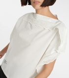MM6 Maison Margiela Ruffled cotton blouse