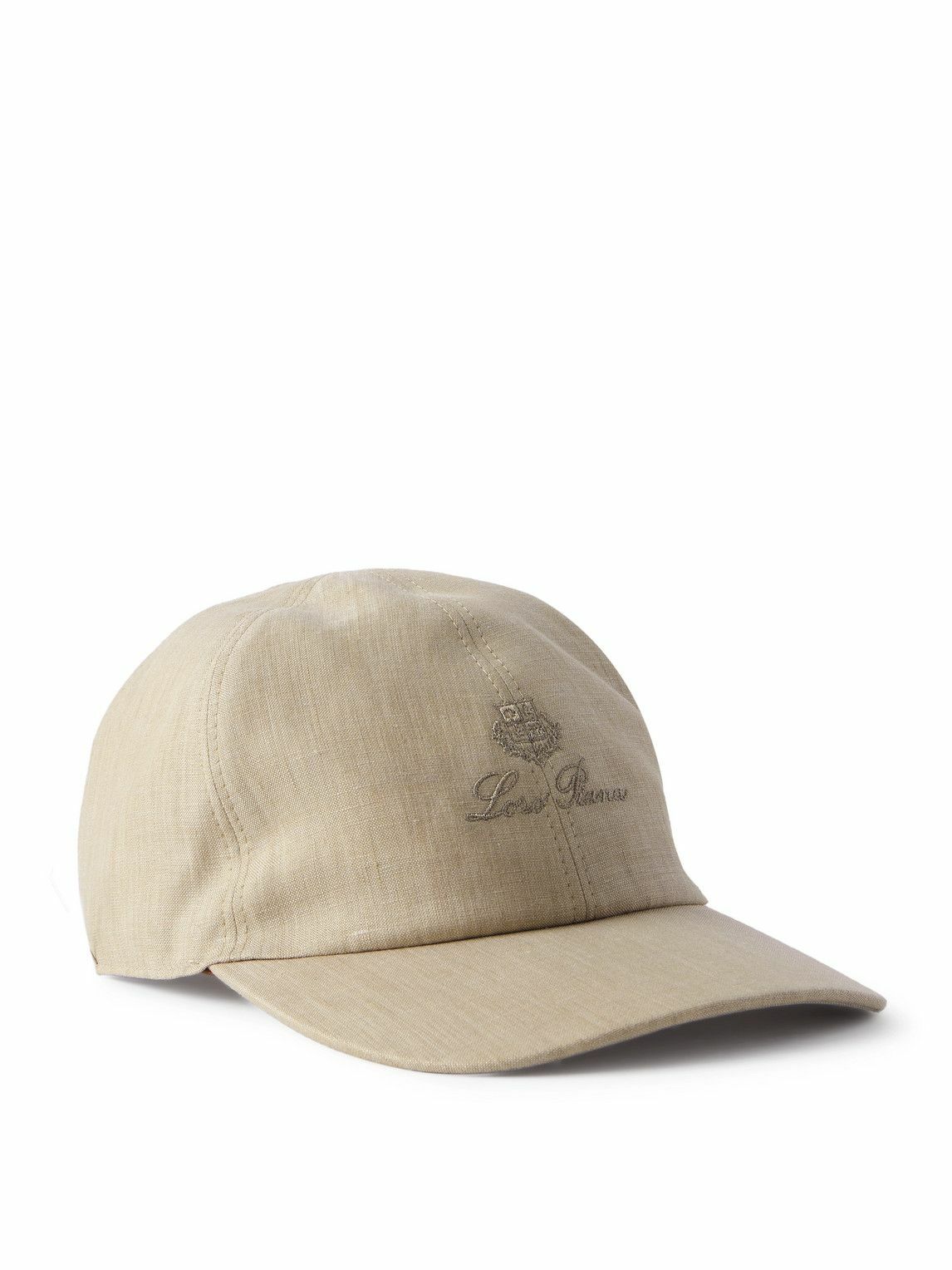 Loro Piana - Logo-Embroidered Linen Baseball Cap - Neutrals