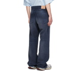Balenciaga Navy Curved Knee Jeans