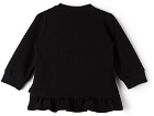 Versace Baby Black Medusa Print Sweater Dress