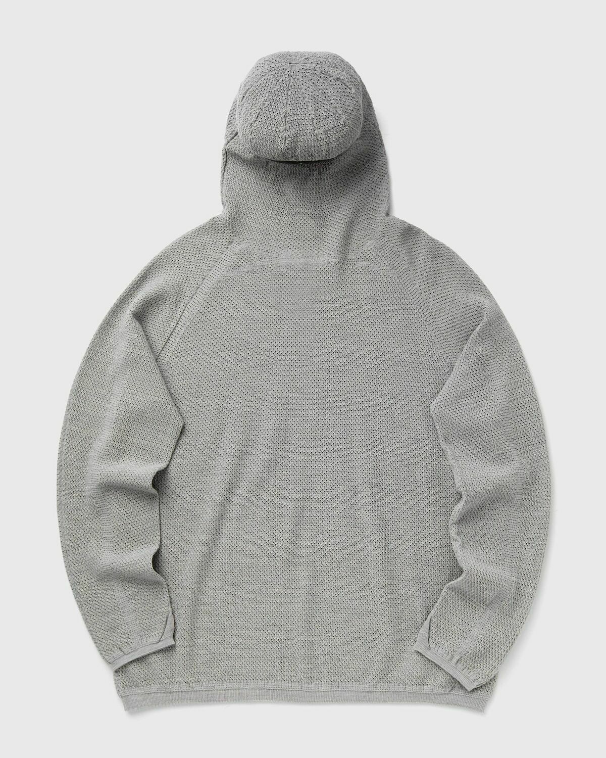 Goldwin 0 Perforated Wholegarment Knit Top Grey Mens Hoody