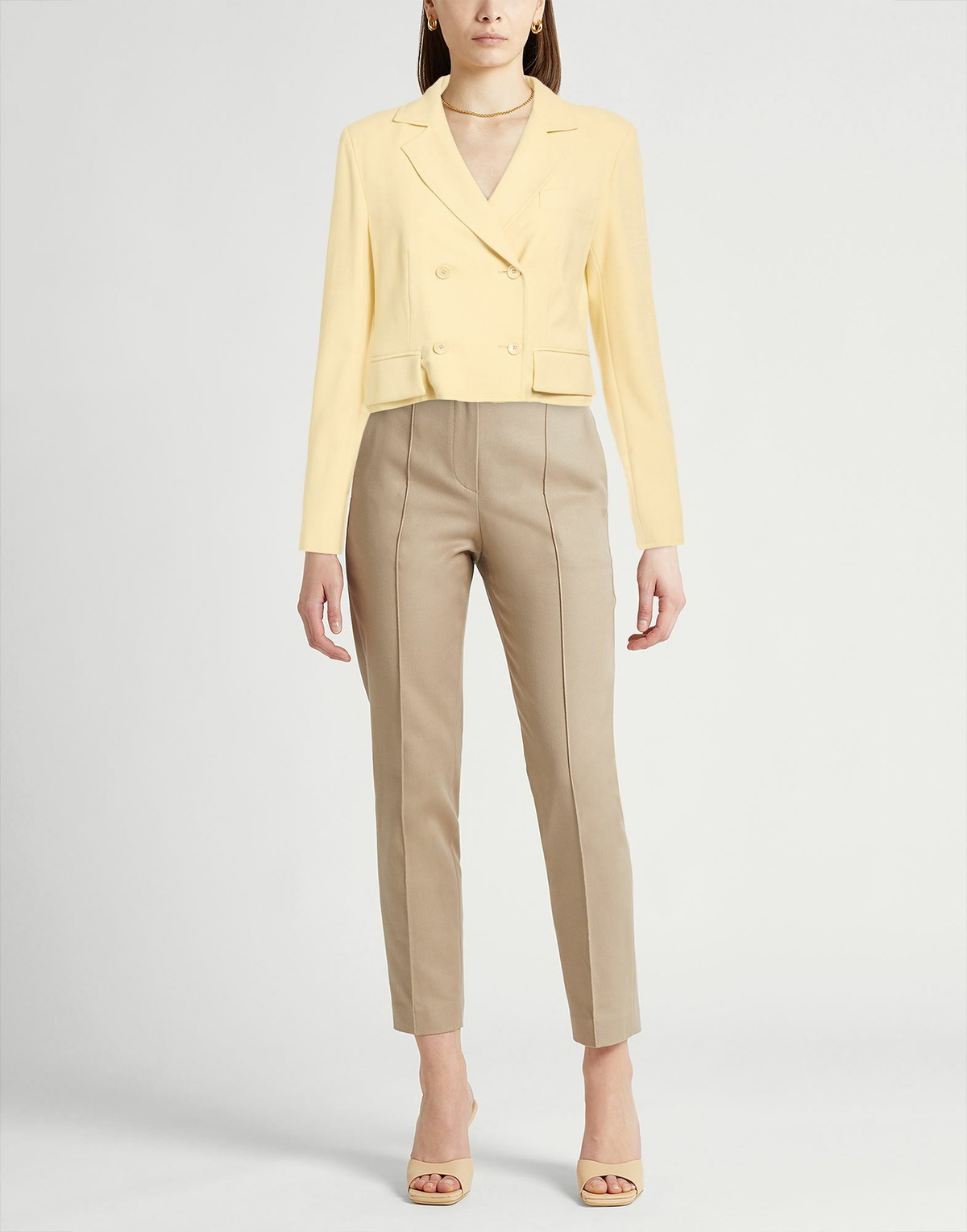 Jucca Womens Blazer Pastel in Yellow