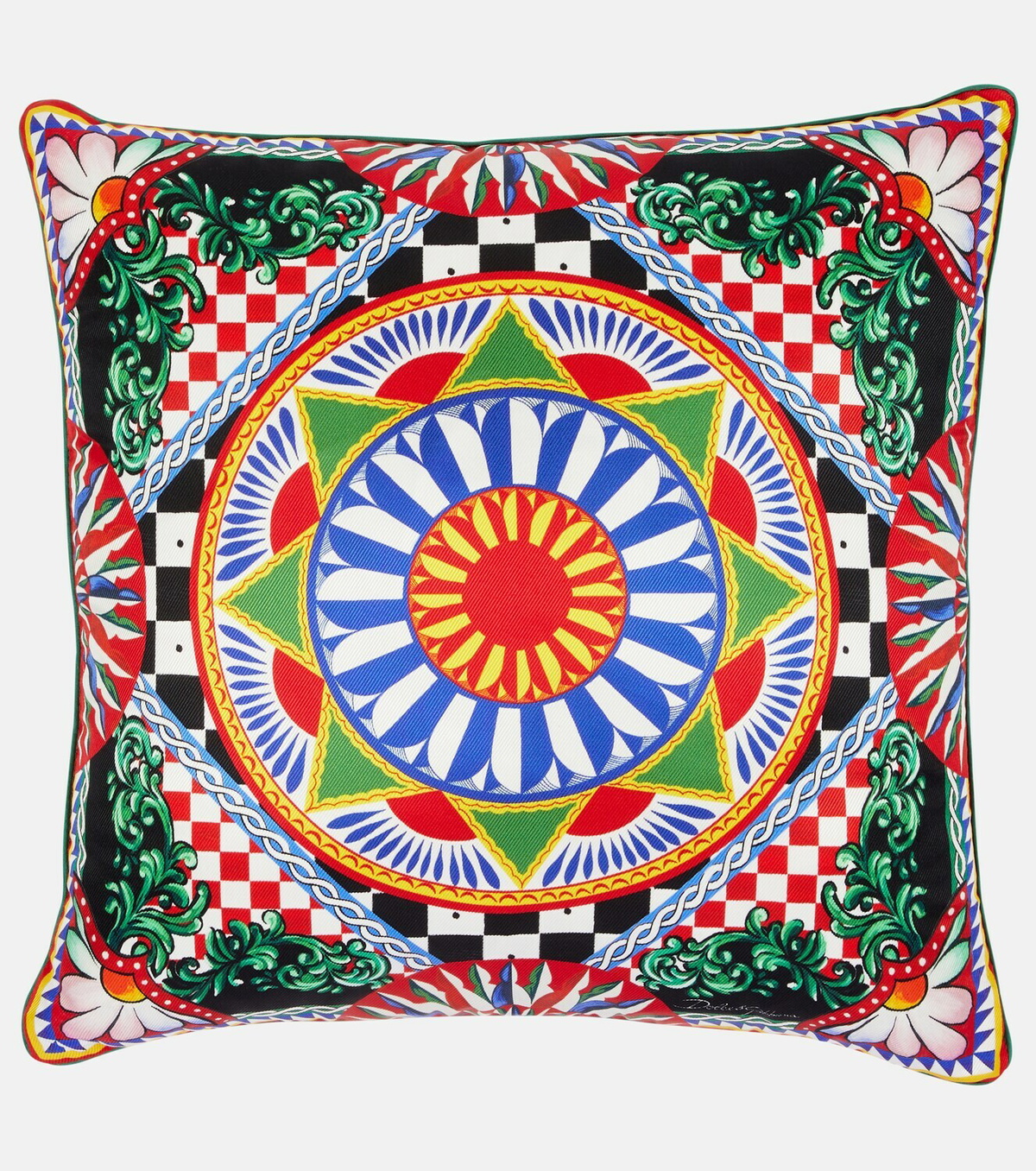 Dolce&Gabbana Casa - Small printed silk twill cushion