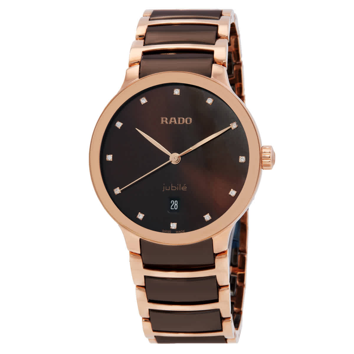 Rado Centrix Diamonds Quartz Brown Dial Unisex Watch R30023732