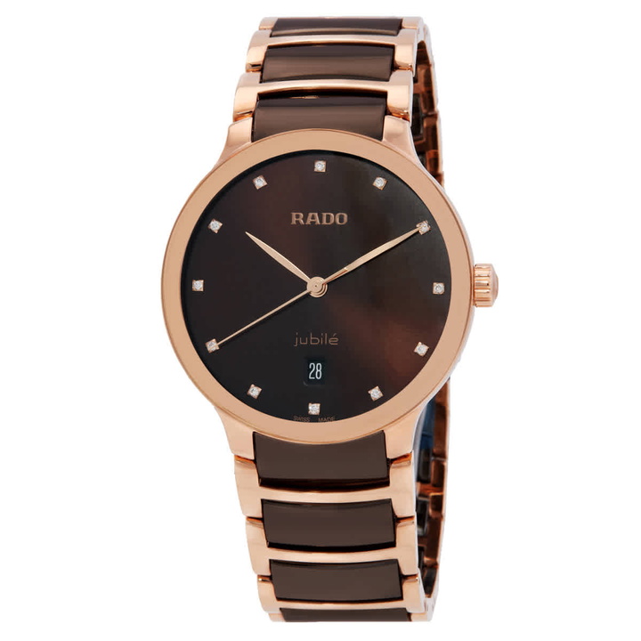 Photo: Rado Centrix Diamonds Quartz Brown Dial Unisex Watch R30023732