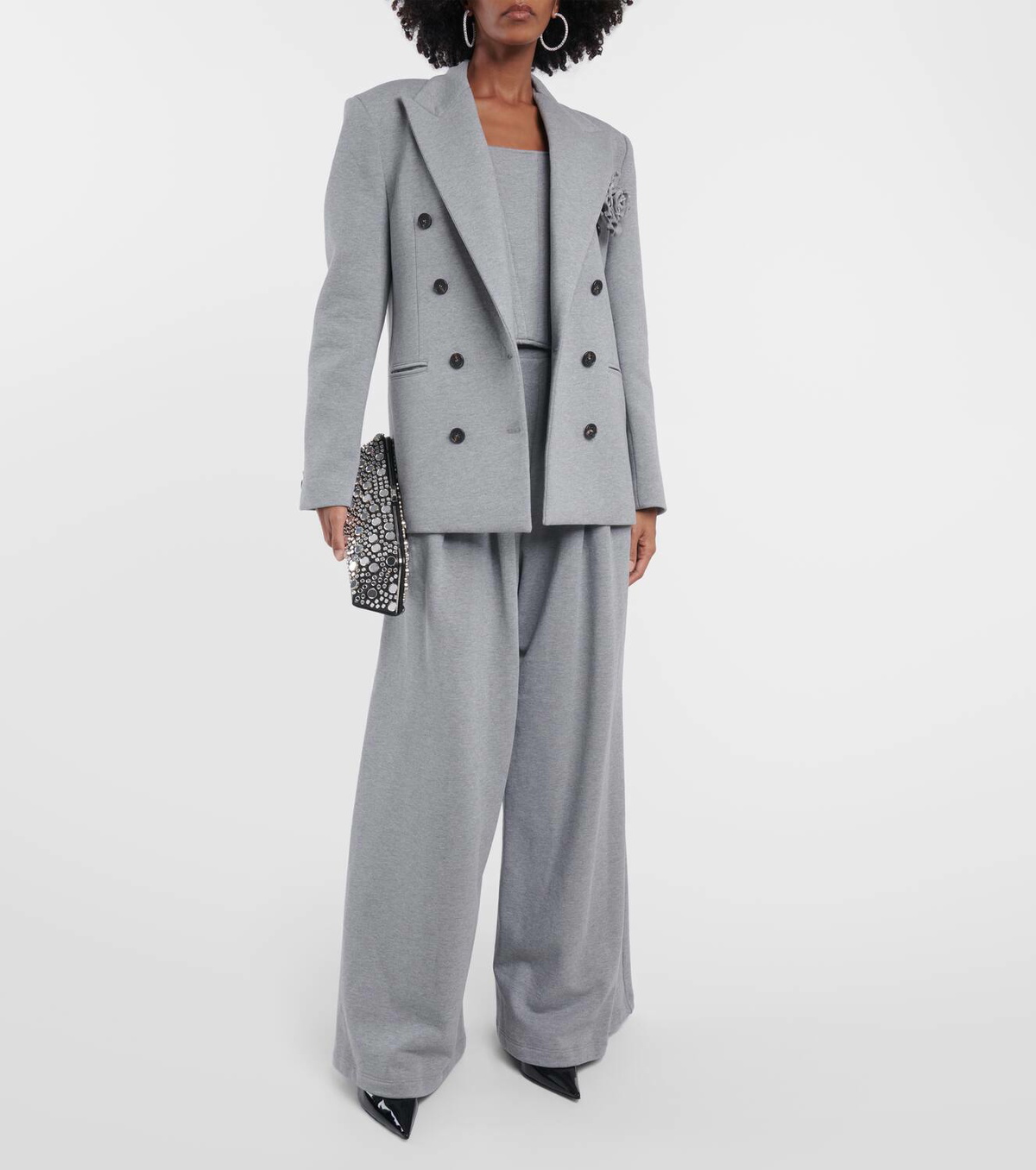 Giuseppe di Morabito Double-breasted cotton jersey blazer