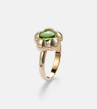 Stone and Strand Kensington 14kt gold pinky ring with peridot