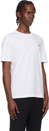 Hugo White Regular-Fit Logo-Print T-shirt
