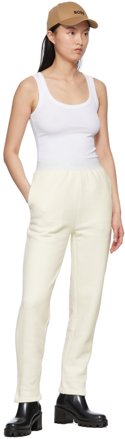 BOSS White Organic Cotton Tank Top
